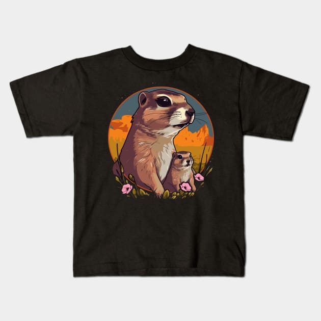 Prairie Dog Fathers Day Kids T-Shirt by JH Mart